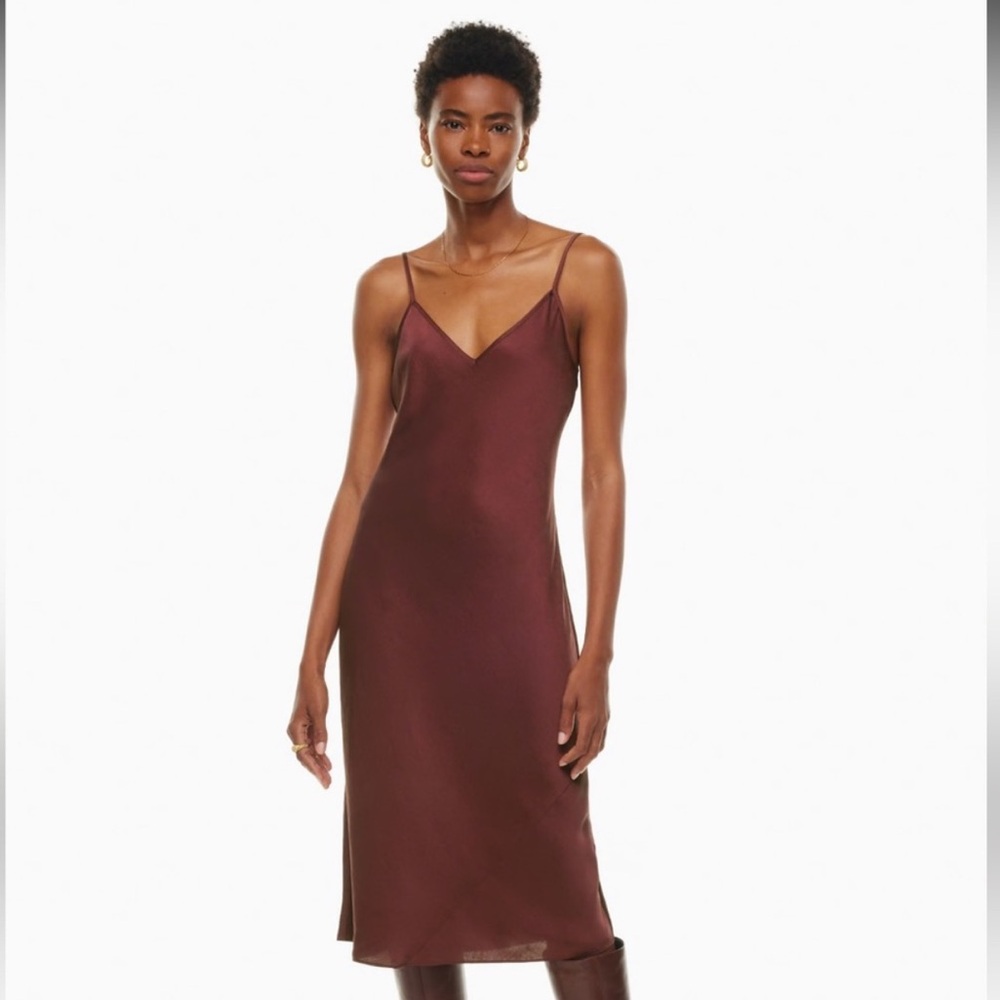 Aritzia Wilfred Only Slip Satin Dress